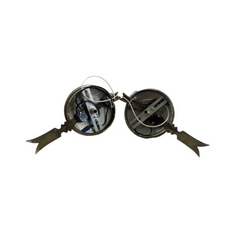 VL1191 Pair c1930s Art Deco Levolite Arrow Sconces Custard Cup Shades Restored - Image 8