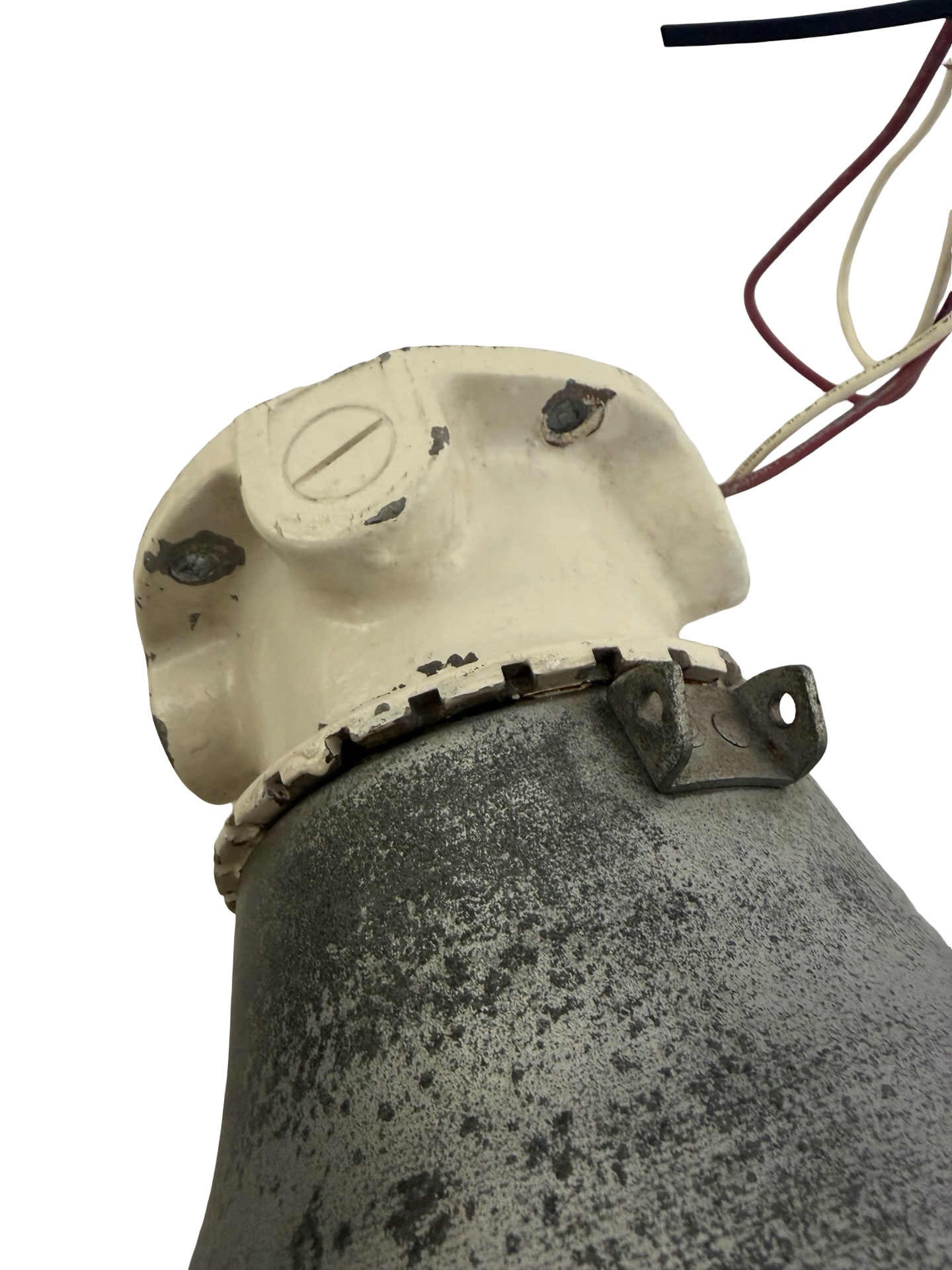 VL1195 Vtg Explosion Proof Mid Century Industrial Globe Light Caged Steam Punk - Image 6