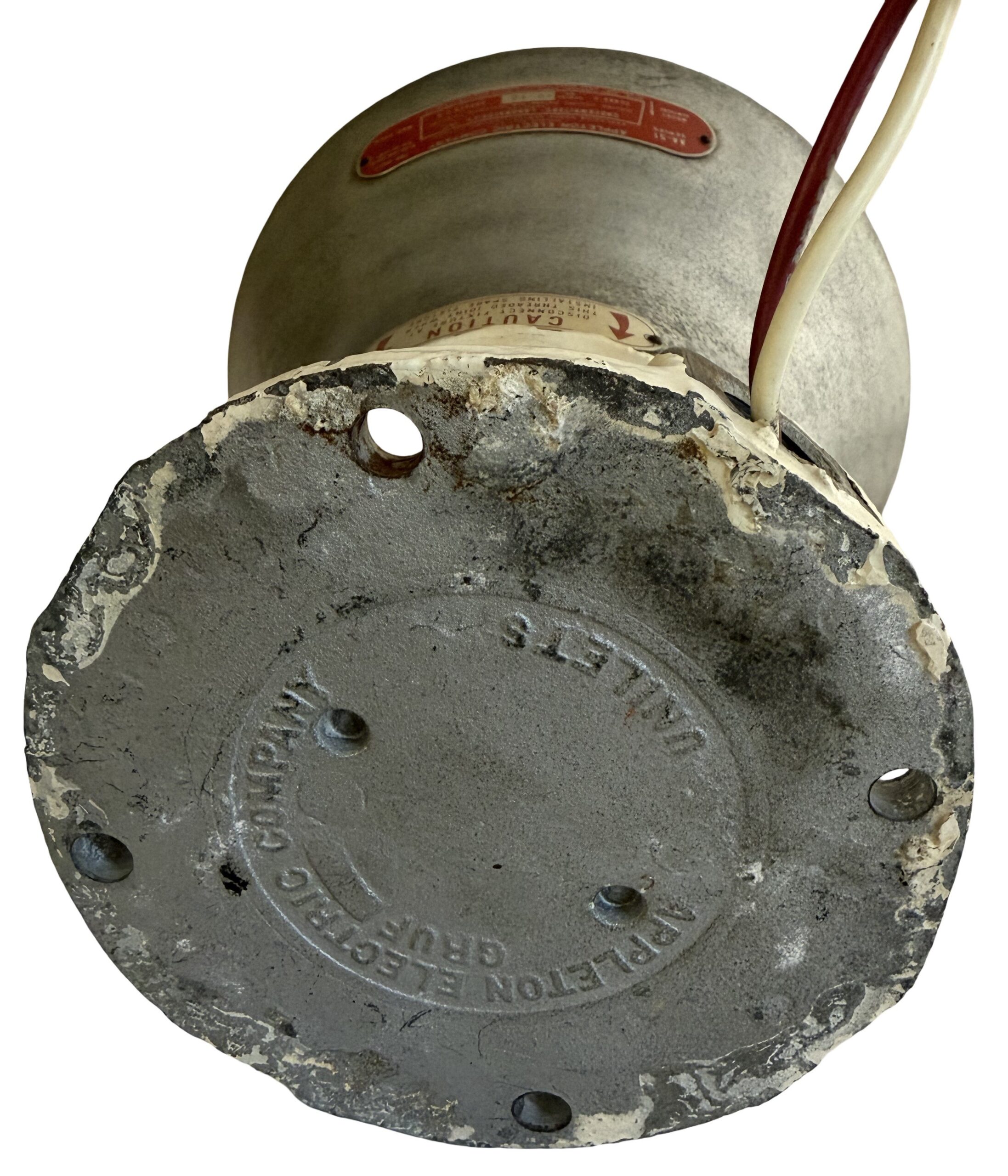 VL1195 Vtg Explosion Proof Mid Century Industrial Globe Light Caged Steam Punk - Image 9