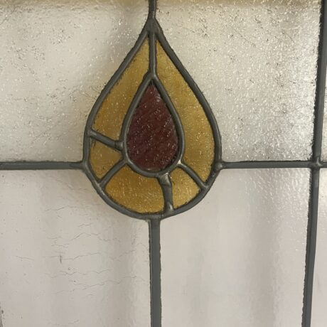 AG1063 Antique c1910 Craftsman Piano Window Tulip Pattern Restored - Image 3