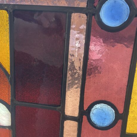 AG1060 Antique c1895 Victorian Stained Glass Window Jewels Restored - Image 4