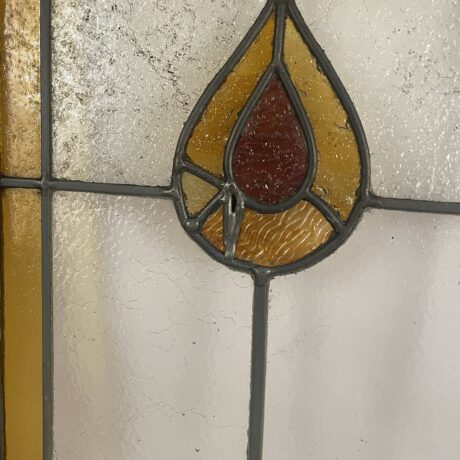 AG1063 Antique c1910 Craftsman Piano Window Tulip Pattern Restored - Image 2