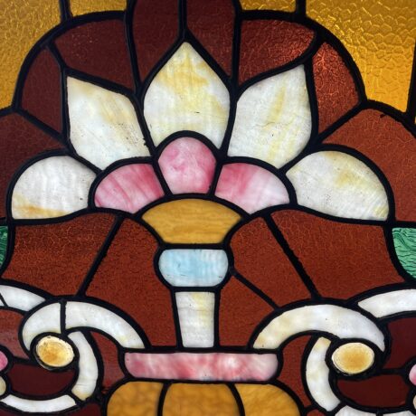 AG1060 Antique c1895 Victorian Stained Glass Window Jewels Restored - Image 5