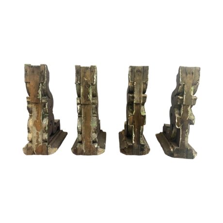 AC1010 Pair Antique Victorian c1890 Farm House Pine Corbels Brackets Salvaged - Image 2