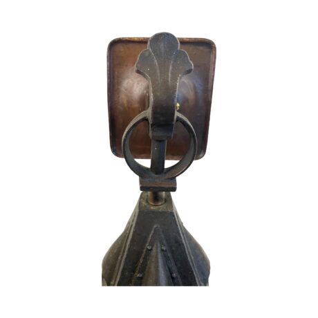 VL1220 Antique Craftsman Witch’s Hat c1900 Cast Bronze Lantern Sconce Restored - Image 8