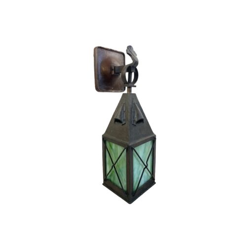 VL1220 Antique Craftsman Witch’s Hat c1900 Cast Bronze Lantern Sconce Restored - Image 3