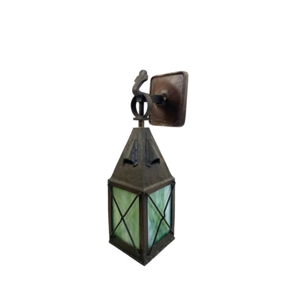 VL1220 Antique Craftsman Witch’s Hat c1900 Cast Bronze Lantern Sconce Restored