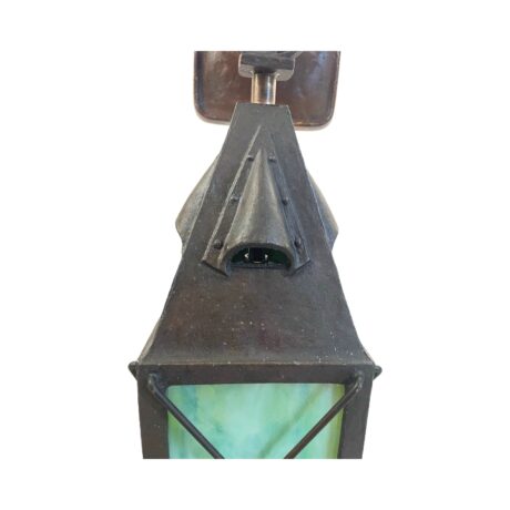 VL1220 Antique Craftsman Witch’s Hat c1900 Cast Bronze Lantern Sconce Restored - Image 6