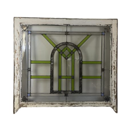 AG1064 Antique c1920 Chicago Bungalow Stained Leaded Glass Window Quantity! - Image 4