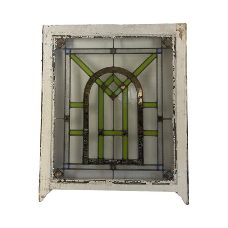 AG1064 Antique c1920 Chicago Bungalow Stained Leaded Glass Window Quantity! - Image 2