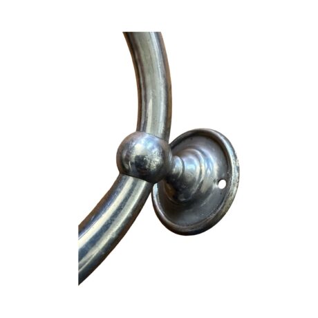 VBP1054 Antique c1910 Silvers Brooklyn Fixed Wall Mount Towel Ring Nickel Plated - Image 2