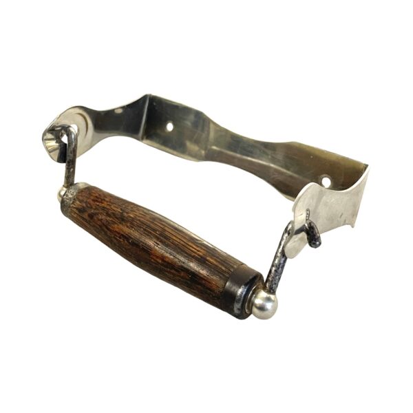 VBP1059 Antique Nickel c1905 Toilet Paper Tissue Holder Cool Wood Spindle