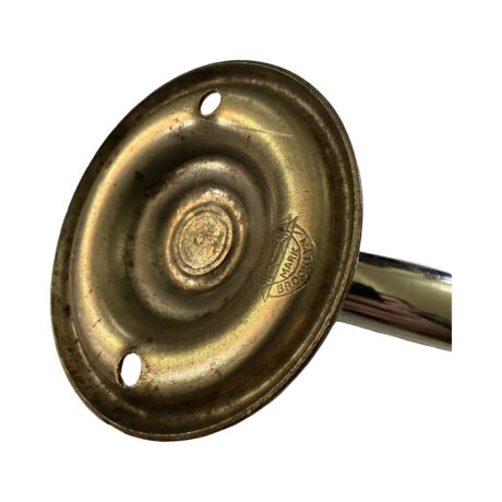 VBP1054 Antique c1910 Silvers Brooklyn Fixed Wall Mount Towel Ring Nickel Plated - Image 5