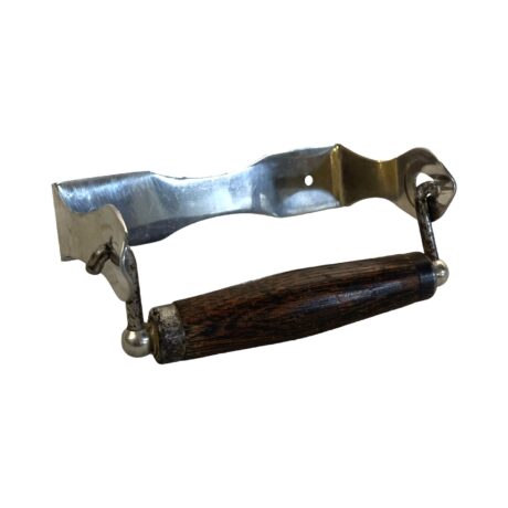 VBP1059 Antique Nickel c1905 Toilet Paper Tissue Holder Cool Wood Spindle - Image 2