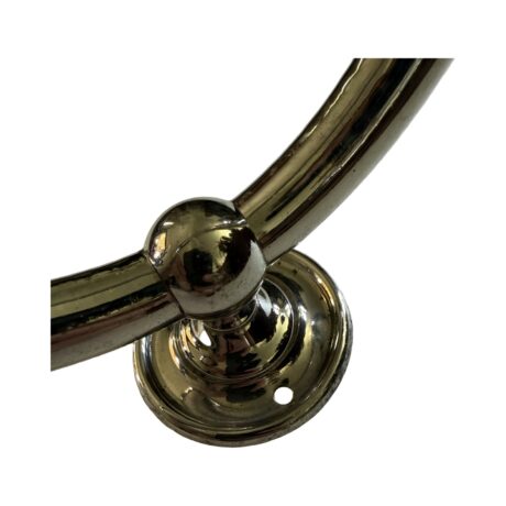 VBP1054 Antique c1910 Silvers Brooklyn Fixed Wall Mount Towel Ring Nickel Plated - Image 3