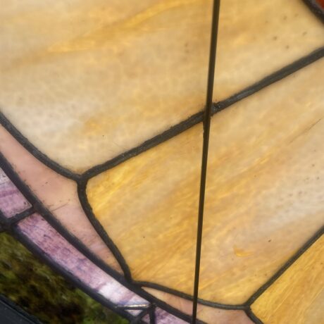 AG1061 Antique c1905 Large 42 in. Round Stained Glass Window Restored - Image 4
