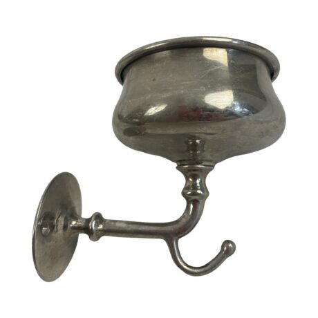 VBP1071 Antique c1910 Nickel Plated Brass Cup Shaving Brush Holder - Image 2