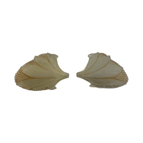 VL1240 Pair Antique Vintage Midwest Lighting c1930 Art Deco Batwing Shades Mint - Image 3