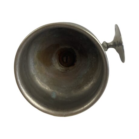 VBP1071 Antique c1910 Nickel Plated Brass Cup Shaving Brush Holder - Image 4