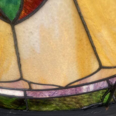 AG1061 Antique c1905 Large 42 in. Round Stained Glass Window Restored - Image 5