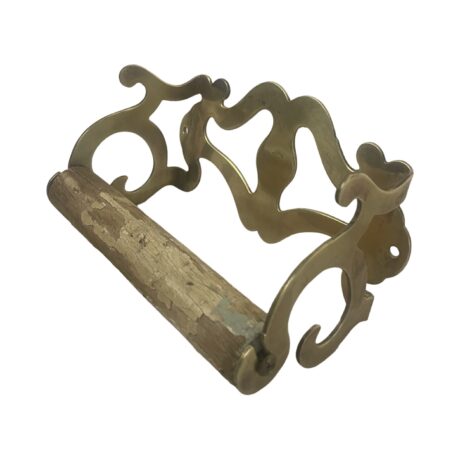 VBP1070 Antique Vintage c1915 Wil Wear Ornate Brass Toilet Paper Holder - Image 3