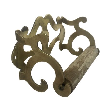 VBP1070 Antique Vintage c1915 Wil Wear Ornate Brass Toilet Paper Holder - Image 2