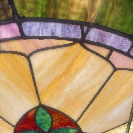 AG1061 Antique c1905 Large 42 in. Round Stained Glass Window Restored - Image 3