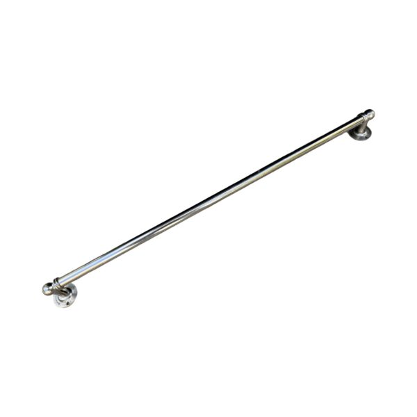 VBP1079 Antique c1905 Brasscrafters Oversized 32in Nickel Plated Brass Towel Bar