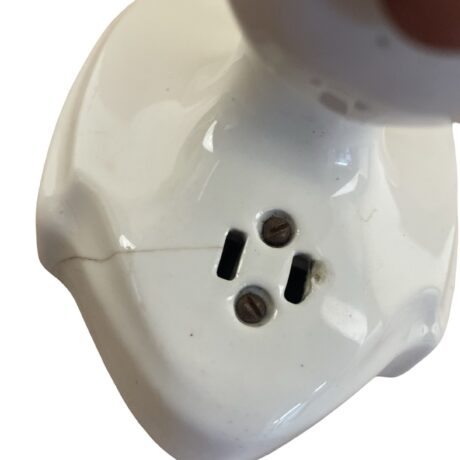VL1265 Antique Vintage Tudor c1920 White Porcelain Bare Bulb Sconce Restored - Image 5