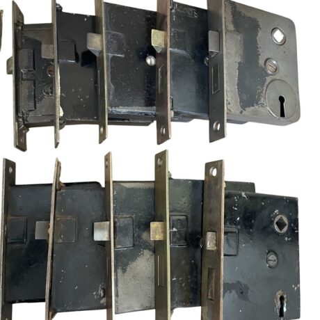 AH1028 Large Lot of Antique Steel Corbin Canton Knobs Backplates Restored Quantity! - Image 8