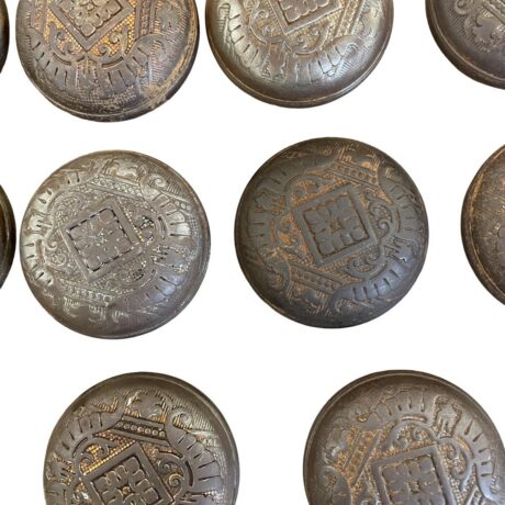 AH1028 Large Lot of Antique Steel Corbin Canton Knobs Backplates Restored Quantity! - Image 6