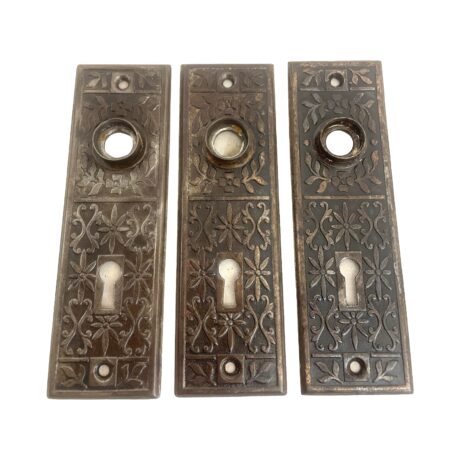 AH1029 Antique Wood Knob Sets Victorian Backplates Rosettes Eastlake Restored - Image 7