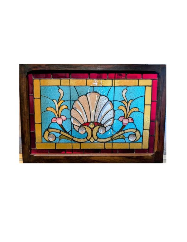 AG1078 Antique Aesthetic Era Victorian c1890 Piano Window Seashell RARE