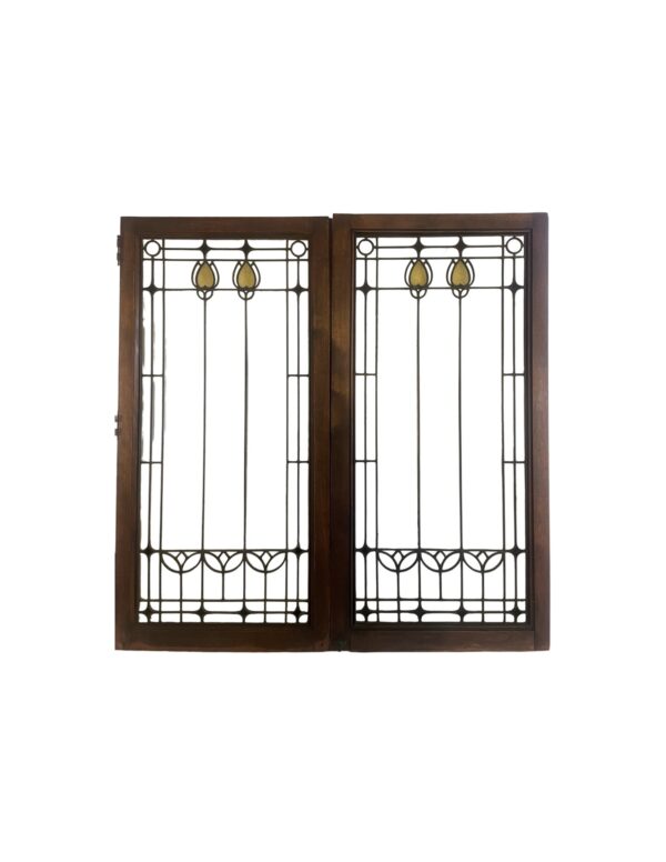 AG1079 Pair Prairie School Elmslie Purcell Craftsman Panels c1910 Mpls Salvage