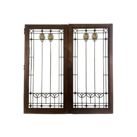 AG1079 Pair Prairie School Elmslie Purcell Craftsman Panels c1910 Mpls Salvage