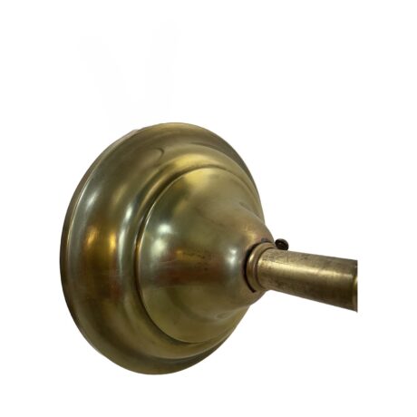 VL1275 Antique c1915 Heavy Bronze Curved Arm Sconce Sheffield Shade Restored - Image 8