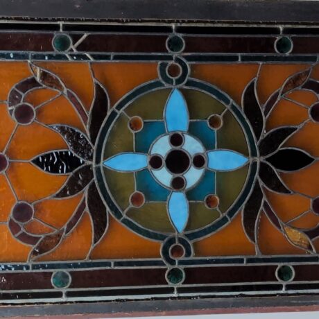 AG1077 Antique Aesthetic Era Victorian c1880 Transom Window Jewels Restored RARE - Image 2