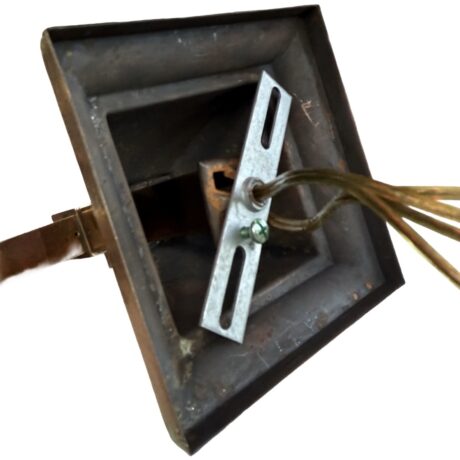 VL1268 Antique Craftsman c1910 Gas Electric Sconce Sheffield Shade Restored - Image 4