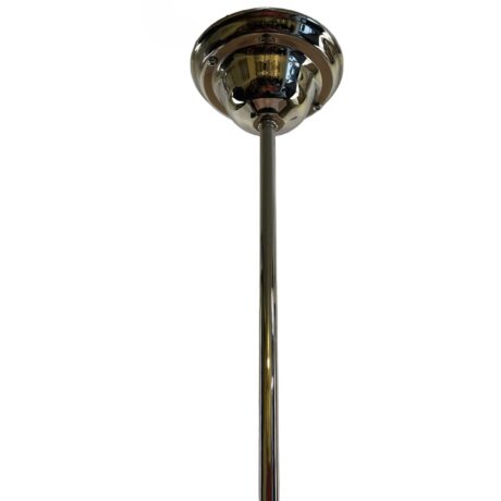VL1272 Nickel Pole Pendant Antique c1904 Holophane Pagoda 7 in Globe Shade RARE - Image 6