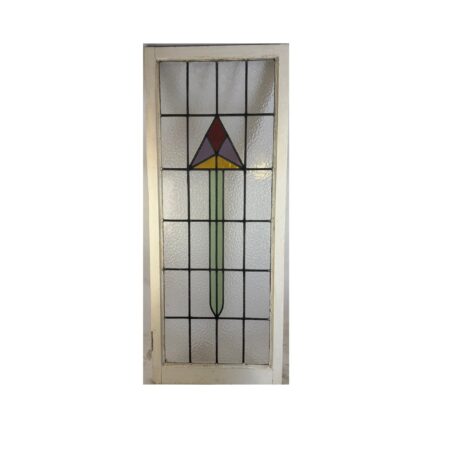 AG1081 Antique 1905 Craftsman Prairie Style Window Arrow Pattern St Paul Salvage
