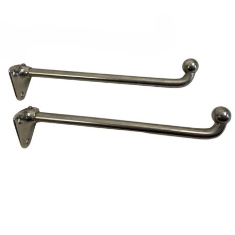 VBP1086 Antique c1905 Nickel Plated Brass Wall Mount 10" Robe Towel Hook Pullman