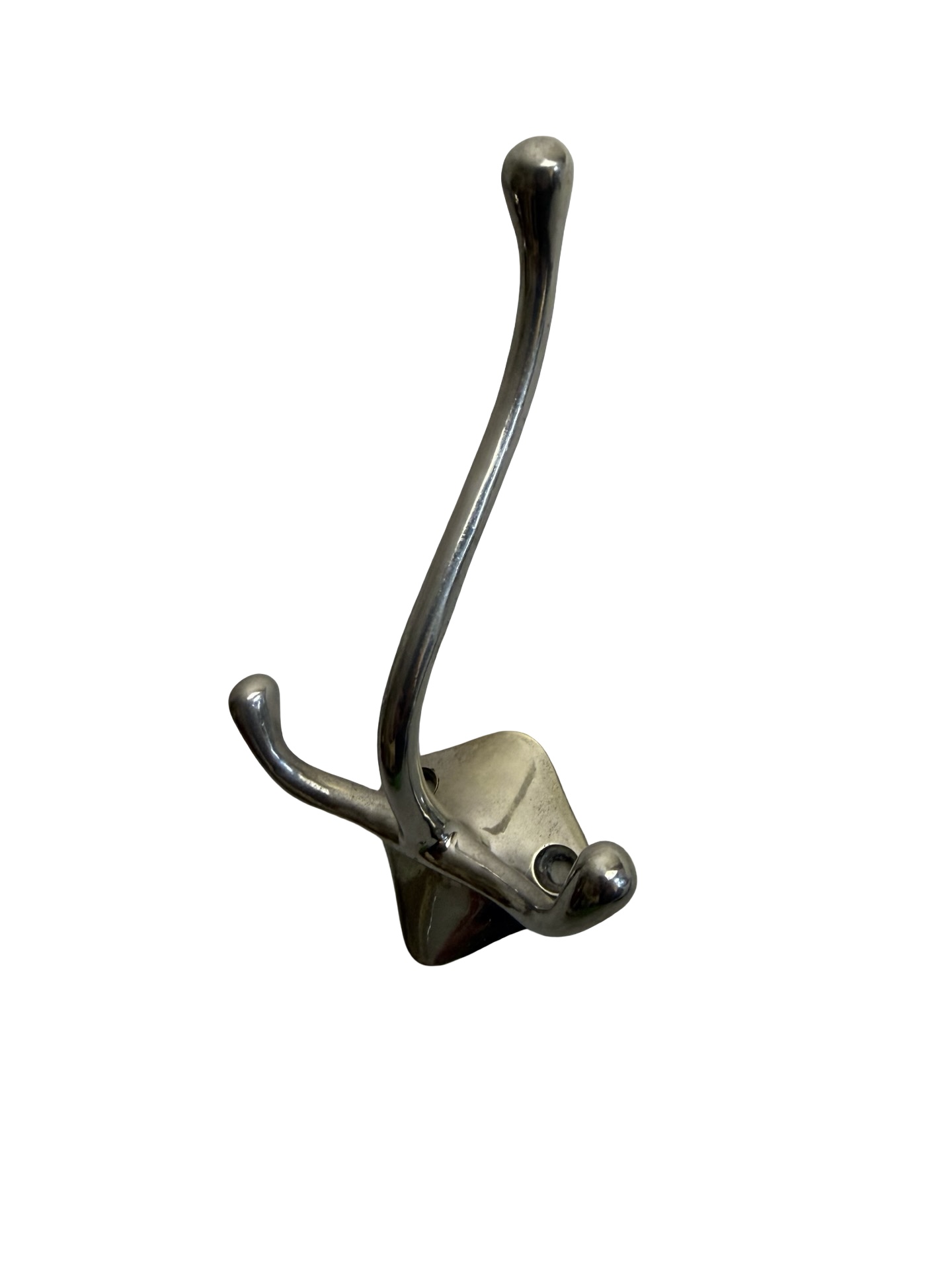 ABS1014 Antique c1905 Nickel Plated Art Brass Co. NY Wall Mount Robe Hook - Image 3