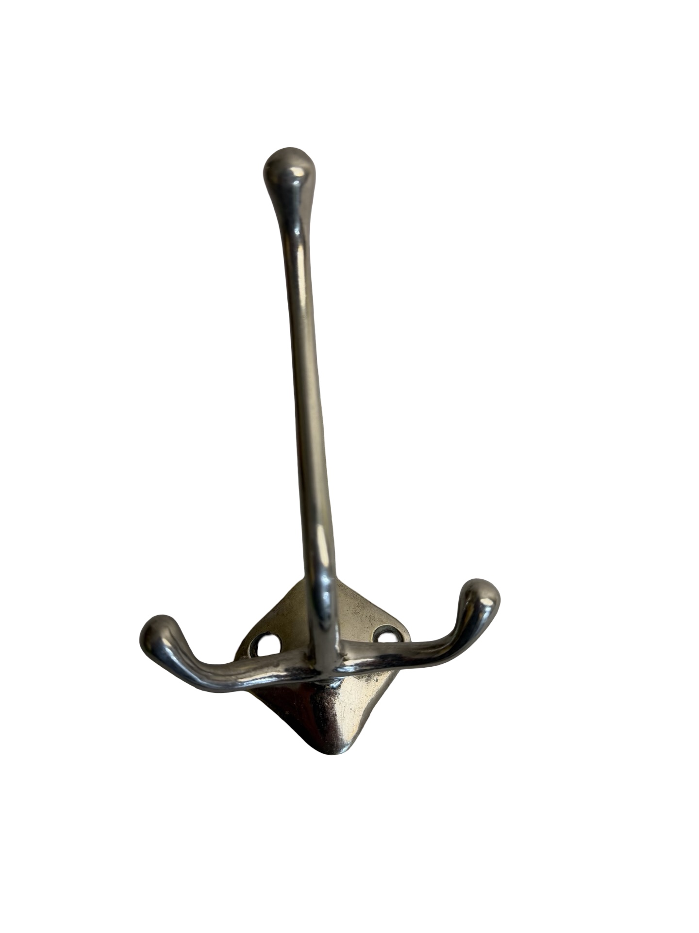 ABS1014 Antique c1905 Nickel Plated Art Brass Co. NY Wall Mount Robe Hook - Image 2