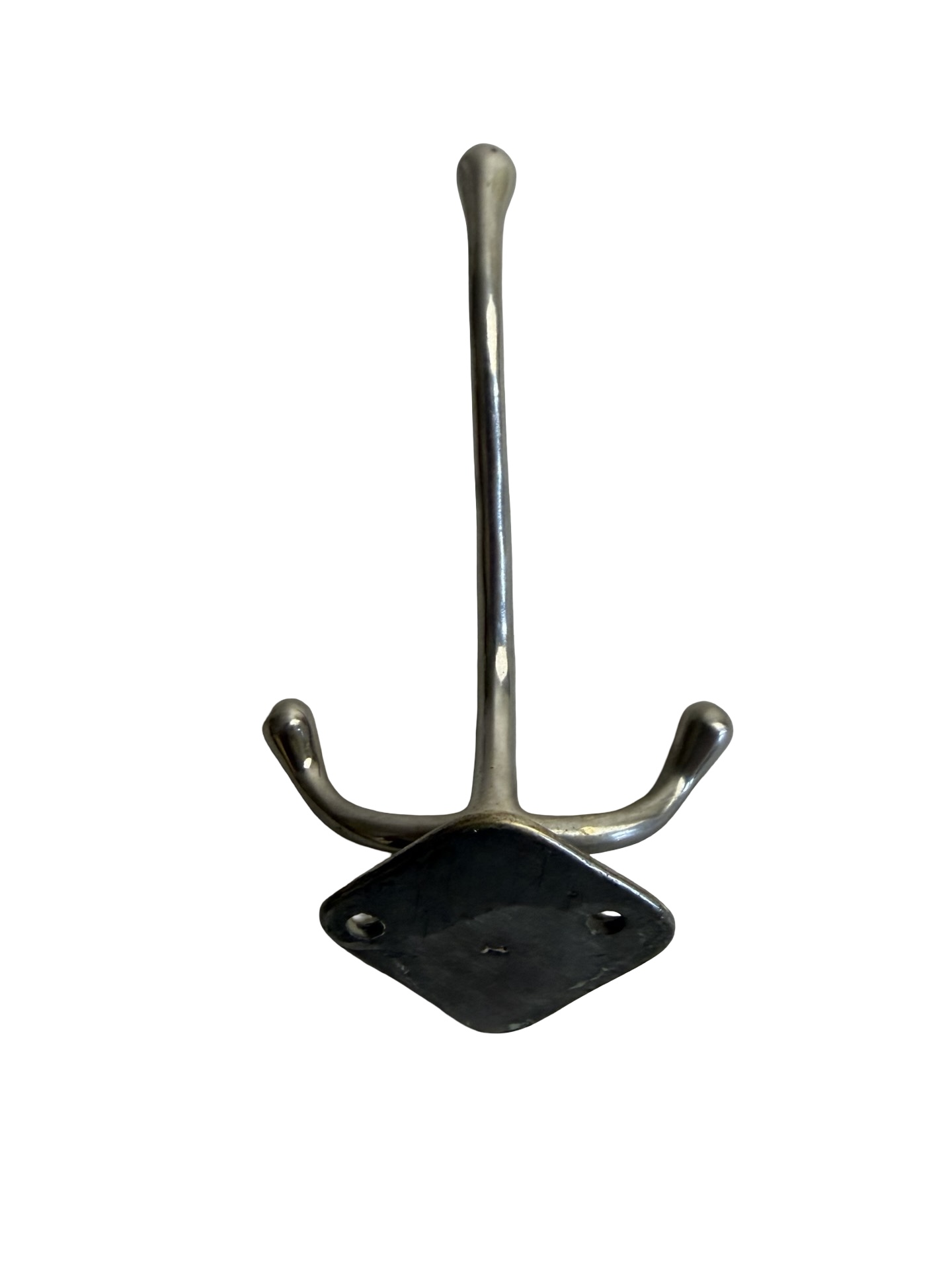 ABS1014 Antique c1905 Nickel Plated Art Brass Co. NY Wall Mount Robe Hook - Image 4