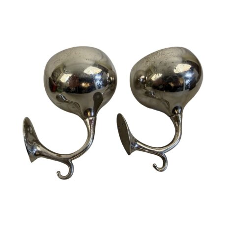 ABS1008 Antique c1905 Art Brass Co NY Nickel Plated Tumbler Shaving Brush Holder