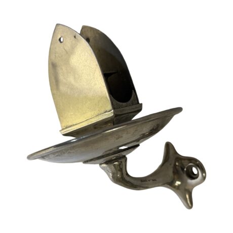 ABS1017 Antique Victorian 1905 Art Brass NY Wall Mount Match Box Holder RARE