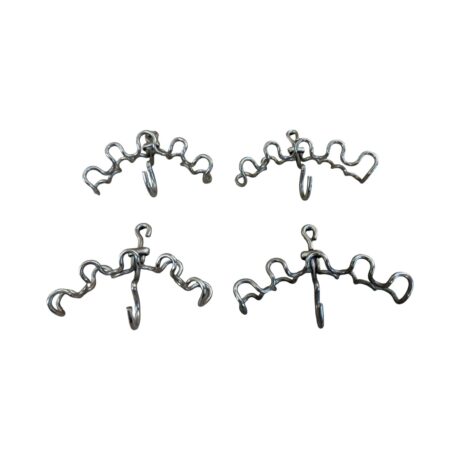 ABS1011 Antique c1905 Nickel Art Brass NY San-O-La Wall Mount Lingerie Hook RARE