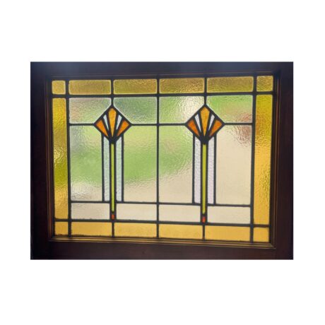 AG1092 Antique c1915 Craftsman Piano Window Double Tulip St. Paul, MN MINT