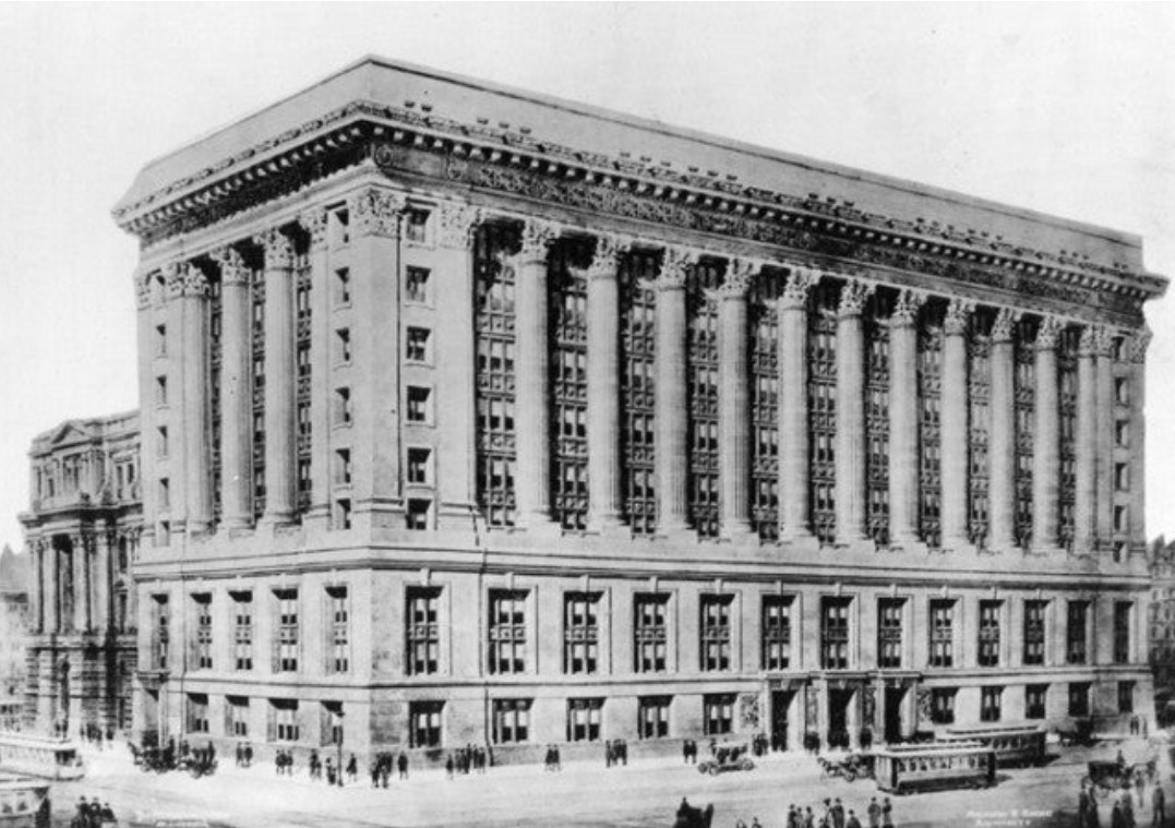 AH1036 Pair c1907 Chicago City Hall Cook County Bronze Door Back Plates Knobset - Image 7