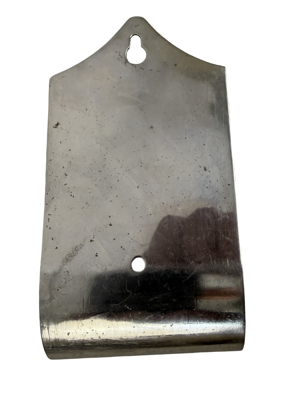 VBP1087 Antique c1910 Nickel Plated Wall Mount Match Box Cigar Holder Restored - Image 5